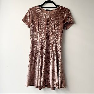 BRANDY MELVILLE velvet pale pink dress